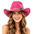 thumbnail image 2 of LILIYA Cowboy Hat,Cowgirl Hat,Lightweight Western Cowboy Hats for Women/Mens/Straw Casual with Shapeable Wide Brim Cowboy Hat Jazz Cap Fedora Headwear, 2 of 4