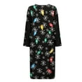 thumbnail image 5 of Xoenoiee Christmas Snowflake Bulb Print Robes for Women Zipper Front Bathrobe Long Sleeve House Coat Xmas Long Nightgown With Pockets Soft Loungewear, 3XL, 5 of 6