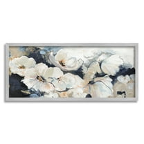 Stupell Industries Delicate Flower Petals Blooming Modern Painting Design Painting Gray Framed Art Print Wall Art, Design by Design Fabrikken