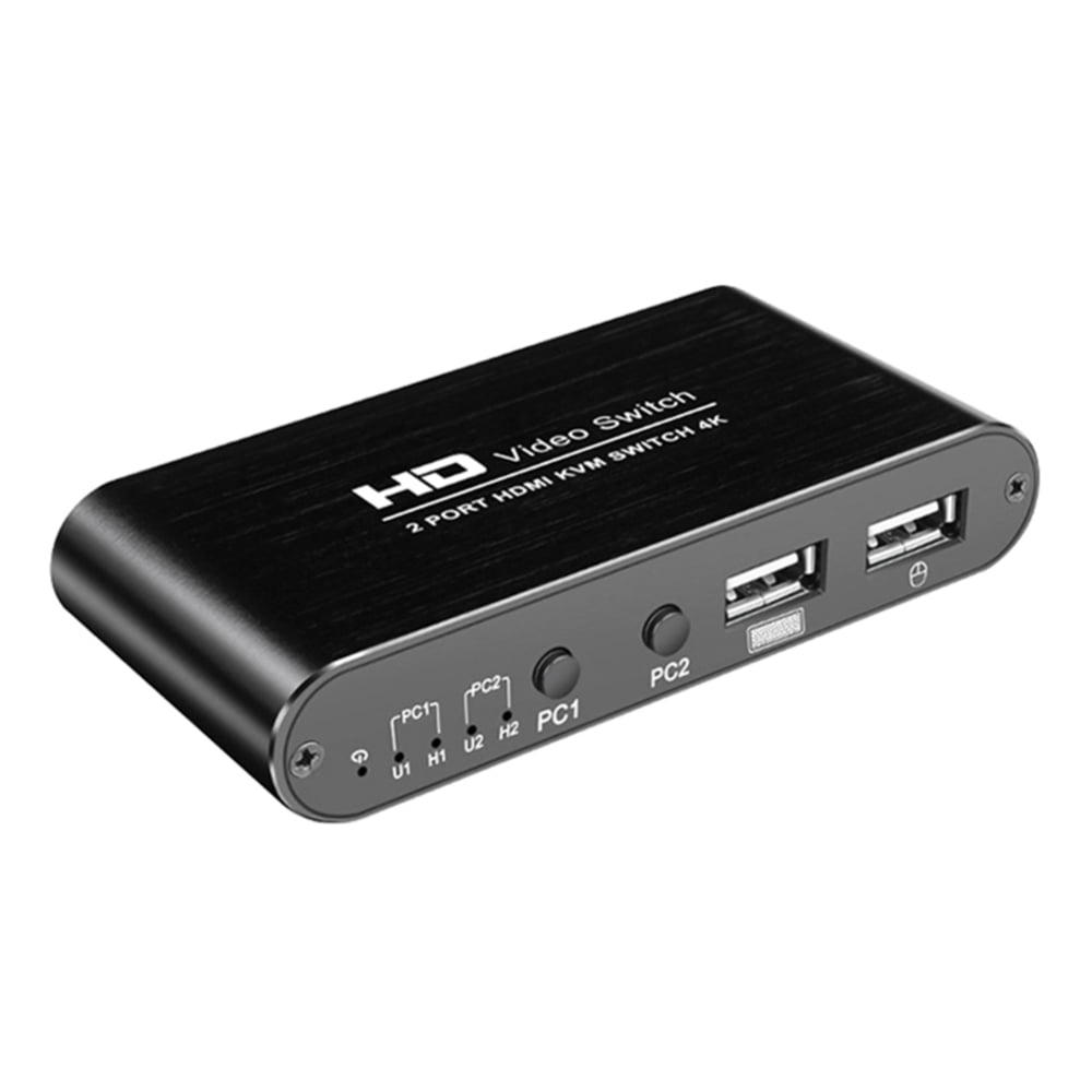 KVM Switch 2 Port 4K Support Wireless Mouse Keyboard Converter For Dual PC Dual PC Host KVM