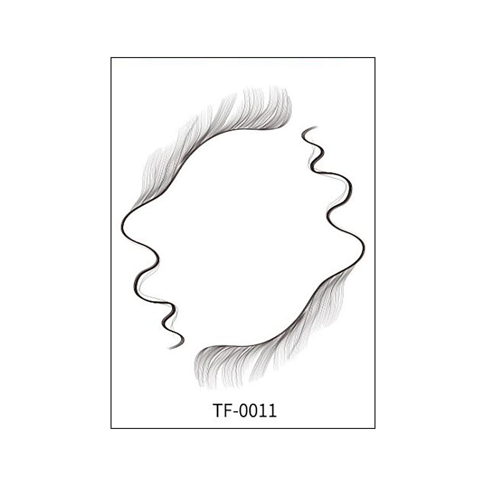 QTBIUQ Bangs Tattoo Stickers Fake Bangs Simulation Hair Stickers