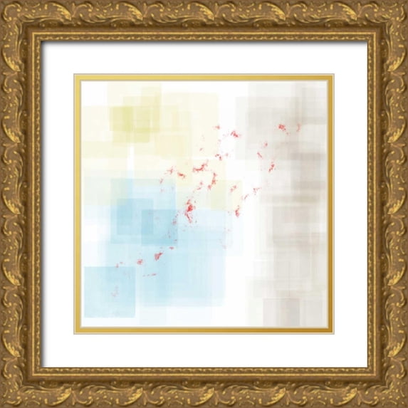 Murdock, Ramona 15x15 Gold Ornate Wood Framed with Double Matting Museum Art Print Titled - Abstract Splatter II