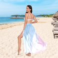 thumbnail image 6 of FORMRS Womens Beach Sarong Semi-Sheer Bikini Wrap Skirt Swimsuit Cover-ups, Blue Gradient, 6 of 7