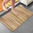 thumbnail image 4 of 20x32 Inch Ultra Soft Faux Bath Mat Non Slip Absorbent Microfiber Bathroom Rug, Wood Print, 4 of 5