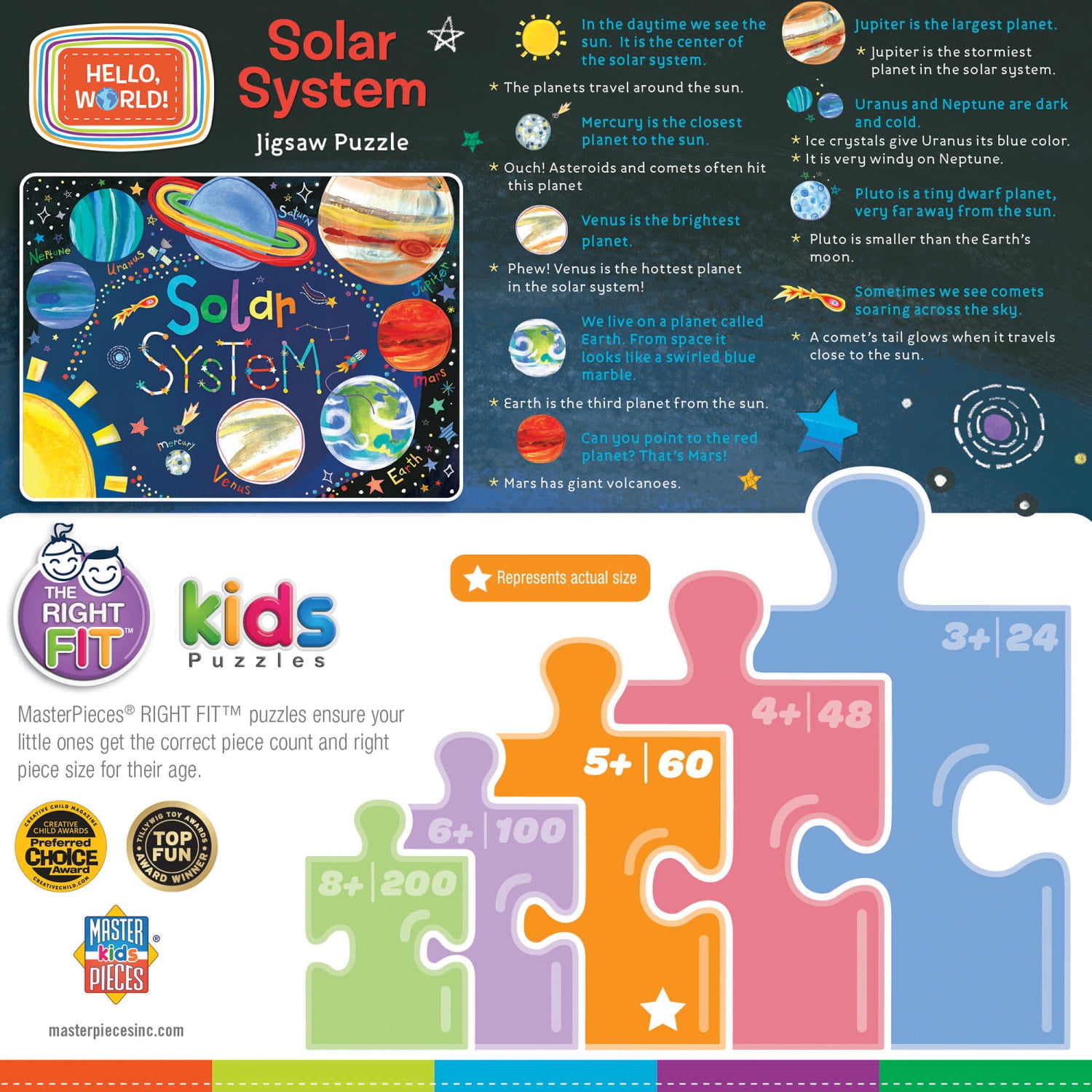 MasterPieces Kids Licensed Planet World Space Earth Jigsaw