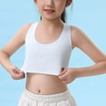 thumbnail image 4 of Paiyanr Children Young Girls Solid Color Developmental Bra Soft Comfortable Breathable Children Thin Style Student Bra Underwear White, 4 of 8