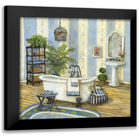 Olson, Charlene 12x12 Black Modern Framed Museum Art Print Titled - Guest Ready I