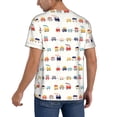 thumbnail image 2 of Lsque Colorful Trains Pattern Mens Polo Golf Shirts Funny Graphics Shorts Sleeve Button Shirts Baseball T-shirt-4X-Large, 2 of 7