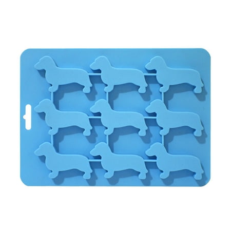 

xinqinghao dog shape puppy shaped chocolate half muffin silicone cake baking cookie cake mould silver