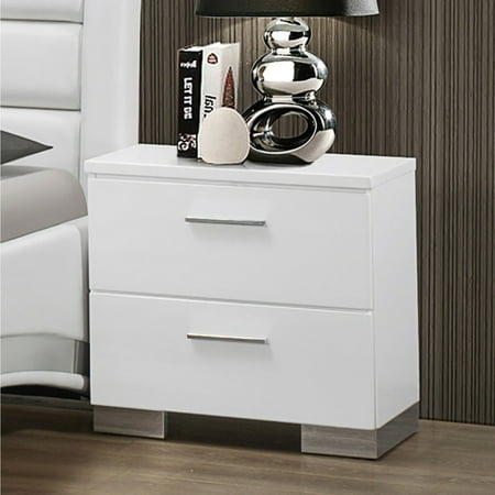Coaster 203502 Home Furnishings Night Stand Glossy White Coaster 203502 Home Furnishings Night Stand Glossy White