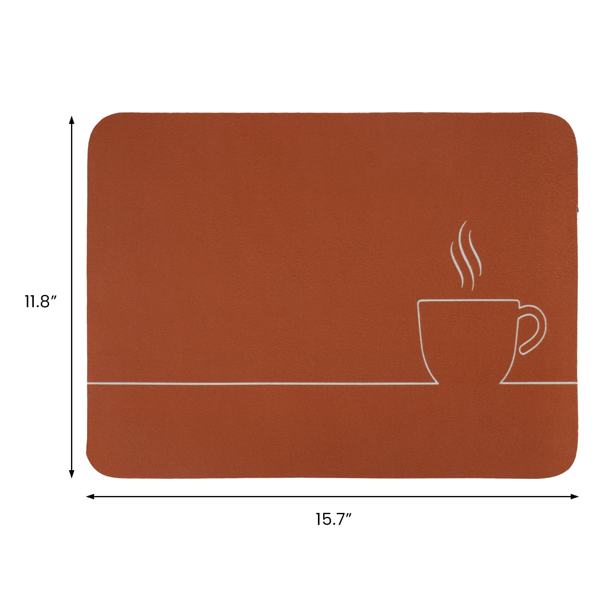Unique Bargains Quick Dry Coffee Bar Dish Drying Mat Coffee 15.7*11.8 inch
