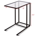 thumbnail image 4 of Costway Coffee Tray Side Sofa End Table Ottoman Couch Stand TV Lap Snack W/Glass Top New, 4 of 9