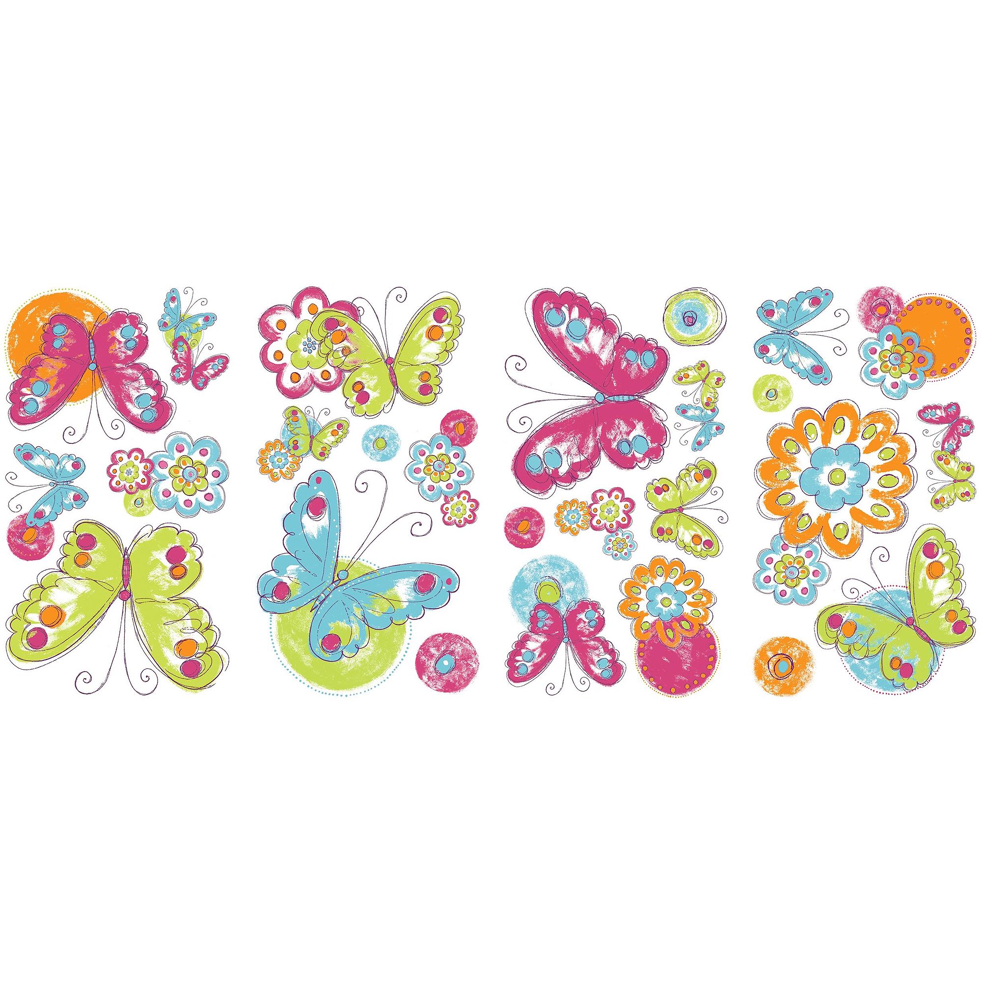 Brushwork Butterfly Peel And Stick Wall Decals Walmart Canada