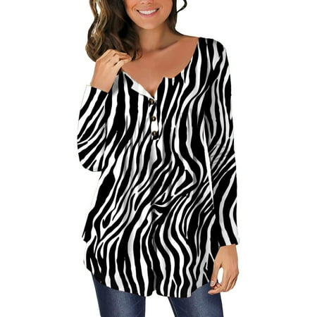 

Zedker Shirts for Women Dressy Casual Long Sleeve Shirts for Women Trendy Women s Casual Long Sleeve Open Button Crew Neck Loose Fit Pleated Tunic Shirt Blouse Tops