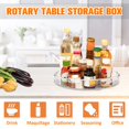 thumbnail image 2 of PENGXIANG 2Pcs Turnable Cabinet Organizer Clear Rotating Spice Rack Large Capacity Spinning Condiments Containers Multi-function Cosmetic Can Organizers, 2 of 8