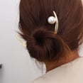thumbnail image 5 of Fvsianol Hair Stick Faux Pearl Hair Fork Women Hair Fork Ancient Style Faux Pearl Decor Non slip Hair Ornament Alloy Moon Shaped Hair Jewelry, 5 of 8