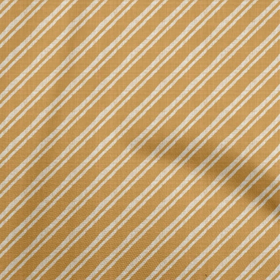oneOone Polyester Spandex Mustard Yellow Fabric Stripes Sewing Fabric By The Yard Printed Diy Clothing Sewing Supplies 56 Inch Wide