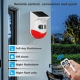thumbnail image 3 of Alarma solar con control remoto Detector de movimiento Luz de alarma al aire libre 120db Sonido Luz de sirena de seguridad Impermeable Protegido para su hogar, 3 of 5