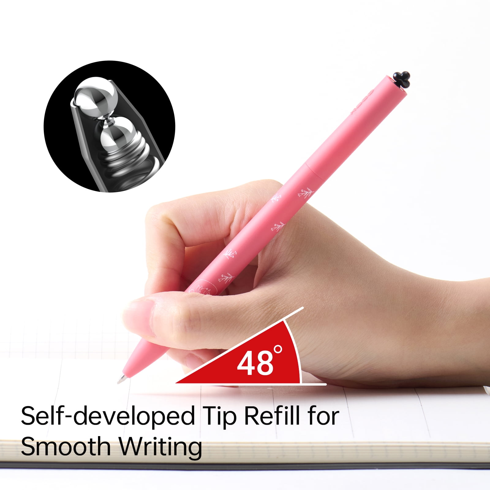 Kaco FIRST Gel Pens Cute Stationery Black Ink 4 Pieces Wonderland