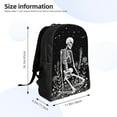 thumbnail image 4 of Balery Vintage Black white Plant skull Mochila - Mochila Estilosa y Duradera para Laptop de 15 Pulgadas con Tela Oxford Impermeable, 4 of 8
