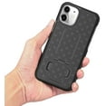 thumbnail image 5 of Case with Clip for iPhone 12 Mini, Nakedcellphone [Black Tread] Kickstand Cover with [Rotating/Ratchet] Belt Hip Holster Holder Combo for Apple iPhone 12 Mini (5.4"), 5 of 10