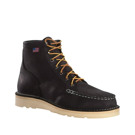 Danner Men's Bull Run Black 6 Inch Moc Steel Toe Work Boots 15569
