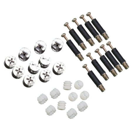 

24 Sets Fastening Connector Bolts Cam Lock Fittings Furniture Fasteners Cam Lock Nuts Cam Fitting Bolt Dowels