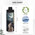 thumbnail image 4 of Cuervo místico y botella de agua deportiva completa con aislamiento de acero inoxidable, taza portátil, botella de agua para exteriores, moda, viajes, fitness, estudiante, talla única., 4 of 7