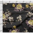 thumbnail image 2 of Soimoi Floral Vintage Print Velvet Fabric Decor Sewing Fabric By The Yard 54 Inch WideDecorative Fabric For Upholstery And Home Accents Black, 2 of 5