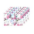 thumbnail image 4 of MKHERT Watercolor Apricot Tree Branches with Spring Flowers and Butterflies Placemats Table Mats for Dining Room Kitchen Table Decoration 12x18 inch,Set of 4, 4 of 4
