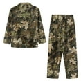 thumbnail image 3 of DISNIMO Camouflage Hunting Printed Women's 2 Piece Pajama Set Comfy Button Down Sleepwear Long Sleeve Top Wide Leg Pants Loose Fit Loungewear with Pockets, S, 3 of 7
