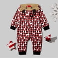 thumbnail image 7 of Baqcunre Family Christmas Pajamas Matching Sets,Babys Merry Christmas Sets Red Prints Hooded Zipper Jumpsuit Family Outfit Lounge Set,Baby Pajamas Christmas Pajamas Red 3M, 7 of 7