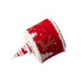 thumbnail image 1 of Cinta de Navidad de 5M, cinta para regalos DIY, manualidades decorativas con borde con cable para botín, fabricación de lazos para el pelo, Rojo Gloria cinta cableada, 1 of 6