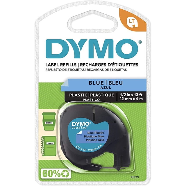 Dymo M91335 Cinta Plástico Ultra LT 1/2", 12mm x 4m, azul Dymo Cinta de plástico