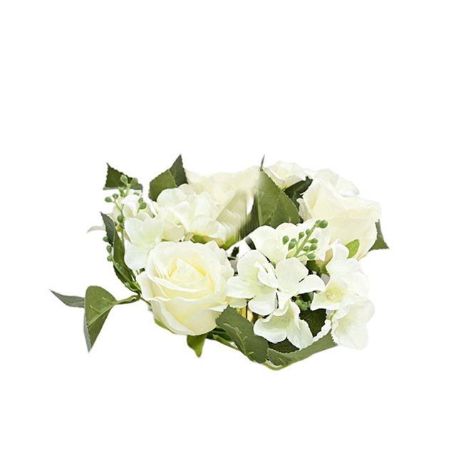 LKWLPD - Corona de rosas artificiales para exteriores, 7,8 pulgadas, candelabro, decoración navideña, ventana, mesa, boda, flores, decoración del hogar, enredaderas