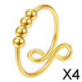 thumbnail image 1 of Anillo Giratorio Baoblaze para aliviar El estrés girar Libremente Anillo de Bola de Meditación Juguete Sensorial Dorado 4 piezas, 1 of 7