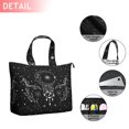 thumbnail image 2 of Black Moon Star Floral Pattern Travel Tote Bags for Women Carry On,Large Weekender Bags for Women Travel,Multi Functional Duffle Bag for Work,Shopping,Sports, 2 of 5