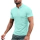 thumbnail image 2 of pstuiky Mangas cortas para hombre, Camiseta deportiva de verano para hombre, de color liso, ajustada, con cremallera, de manga corta y cuello alto camisas casuales para hombre m, 2 of 5