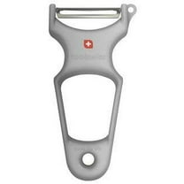 Toolswiss Y Shaped Vegetable Peeler | Extra Sharp Stainless-Steel Blade, Thick Plastic Handle, Ergonomic and Easy to Grip, Made in Switzerland, Dishwasher Safe, Gray