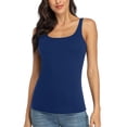 thumbnail image 2 of ANFERRY Womens Tank Top with Shelf Bra Basic Cotton Adjustable Straps Camisoles, 2 of 7