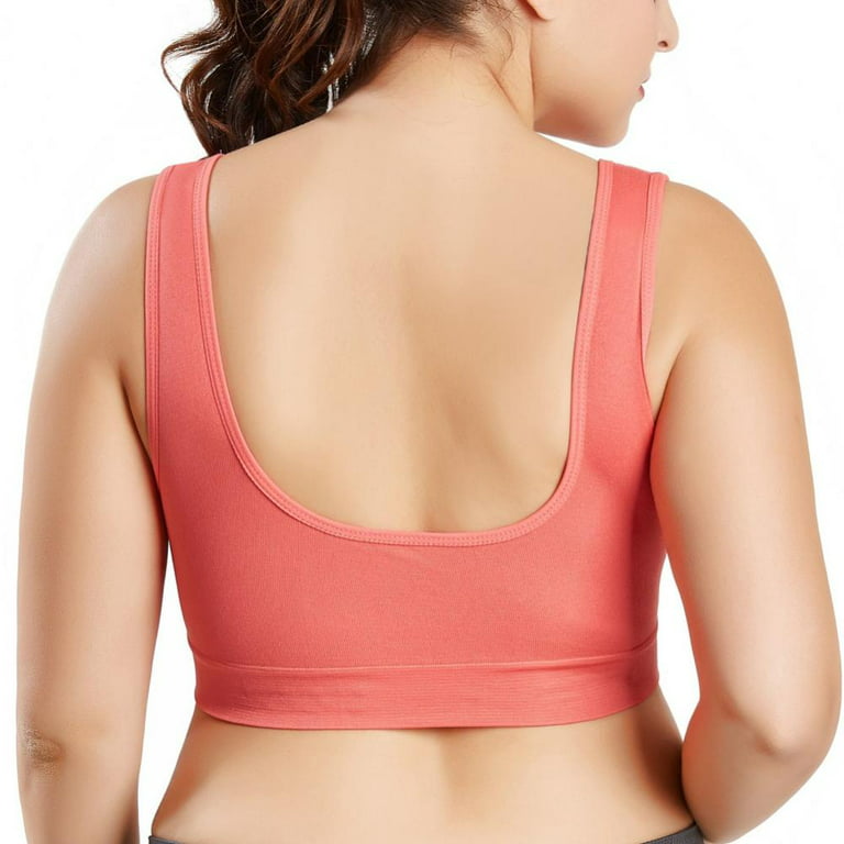Pretty Comy Crop Top Sport Bras for Women 3-Pack,Size S to 6XL