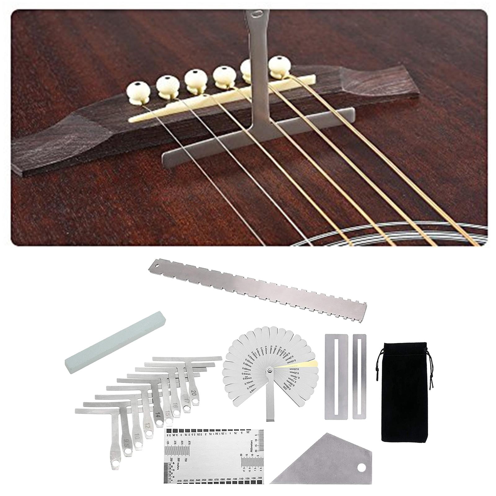 QccHieUs Guitar Luthier Measuring Tools for Guitar Repair Measuring Electric Guitar Style Style 2