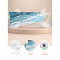 thumbnail image 2 of Long Body Pillowcase, Summer Nautical Seaside Ocean Silk Pillow Cases for Hair and Skin with Zipper, Blue Teal Beach Coastal Soft Breathable Cooling Pillow Cover for Women, 20 x 54 Inches, 2 of 6