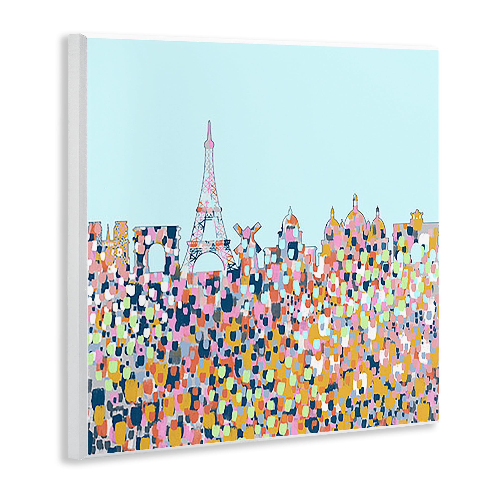Stupell Industries Abstract Paris City View Abstract Painting Unframed Art Print Wall Art, 12 x 12