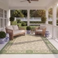 thumbnail image 3 of Safavieh Courtyard Bairre Botanical Indoor/Outdoor Area Rug, Natural/Olive, 5'3" x 7'7", 3 of 11