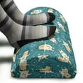 thumbnail image 3 of Space Foot Rest, Stars and Astronaut Bears on a Slate Blue Background, Non-Slip Backing Adjustable Ergonomic Memory Foam Leg Support for Office, Teal Multicolor, by Ambesonne, 3 of 5