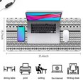 thumbnail image 5 of Long Mouse Pads for Desk,Black Geometric Border Pattern Desk Mats on Top Of Desks, Desk Mouse Pad Extra Large with 3mm Non-Slip Base and Stitched Edge for Gaming,Office,Work,Home 35.4"x15.7", 5 of 6