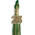 thumbnail image 3 of Endea Graduation Green/Antique Gold Mixed Color Graduation Tassel with Gold Date Drop, 3 of 11