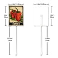 thumbnail image 7 of Yjiankangz Aluminium Yard Sign Peppers Vegetable Garden Sign 4.6x6inch Outdoor Natural Retro Metal Signs Plant Markers And 12.8" Stake Kit, 7 of 7