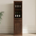 thumbnail image 6 of Wine Bar Cabinet,Farmhouse Wine Bar Cabinet Buffet Cabinet & Sideboard Cupboard for Living,Dining Room,Walnut Brown, 6 of 7